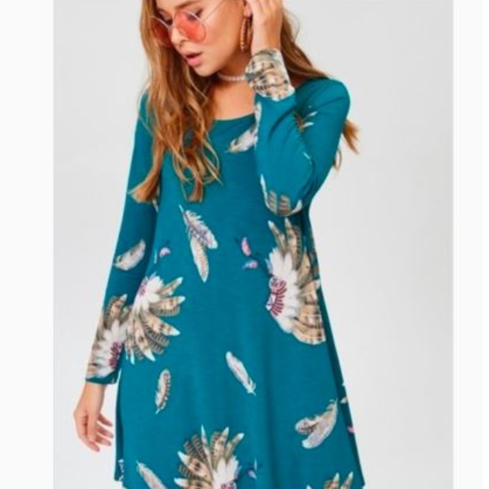 (NEW) Teal Warbonnet Dress